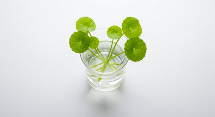 Centella Asiatica Herbal Leaves for Skincare and Beauty Branding Clean Aesthetic Botanical Photos for Product Design, Packaging, and Wellness Content