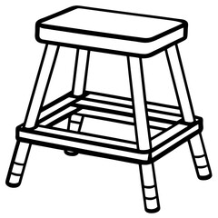 Fototapeta premium Minimal Step Stool Vector