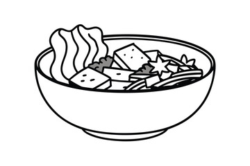 Salad Bowl With Grilled Tofu Soba Noodles