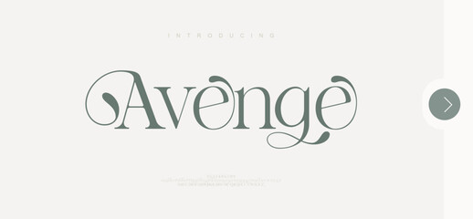 Avenge Minimal modern alphabet fonts. Typography minimalist urban digital fashion future creative logo font.
