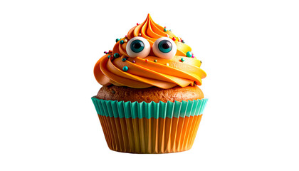 Delicious cupcake frosting dessert sweet treat baked goods food sweets eyes on transparent background
