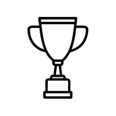 Simple outline trophy icon
