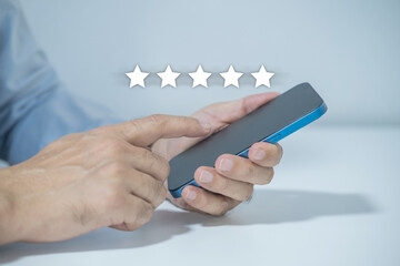 Mobile phone customers give 5 star satisfaction rating.