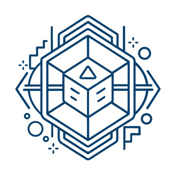 Minimalist Line Art Icon of Code Symbol &ndash; Futuristic Tech Flat Vector Design