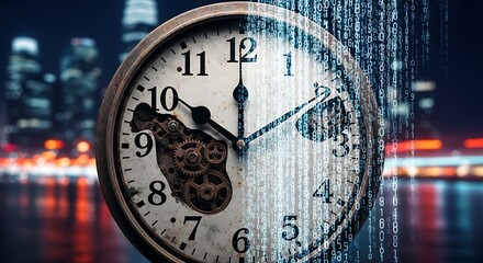 Time and Technology: A Digital Age Clock (AI Generated)
