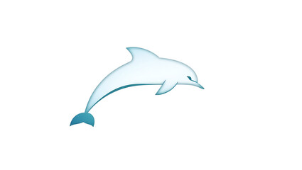 3d dolphin vector illustration