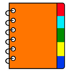 illustration carnet de notes à spirales, PNG fond transparent