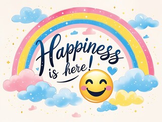 Rainbow Happiness Emoticon.