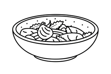 Bowl Of Salad With Smoked Salmon Caper And Dill