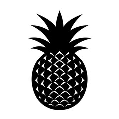 Obraz premium pineapple-silhouette-on-white-background