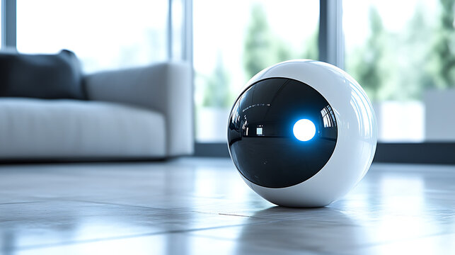 Next-gen communication node with interactive touch sphere interface and bright core 