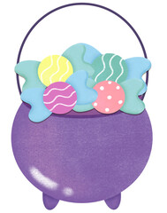 jack o lantern in purple