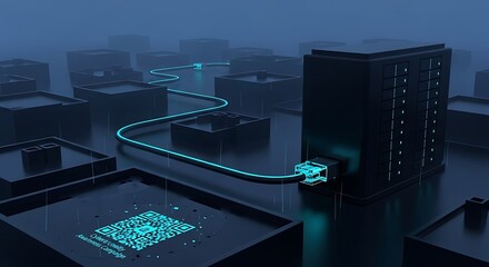 Cybersecurity Awareness: Network Connectivity in a Digital Cityscape (AI Generated)