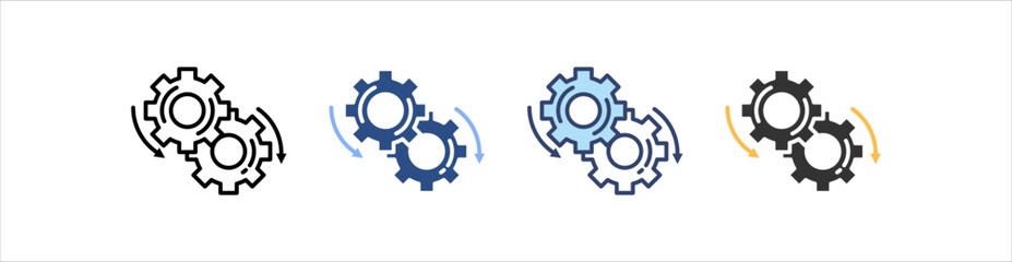 Automation Icon Set Multiple Style Collection