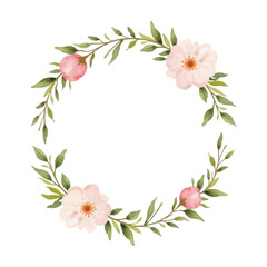 watercolor peony flower frame