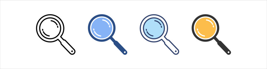 Search Icon Set Multiple Style Collection