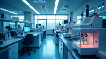 Advanced Mitochondrial DNA Research: High-Tech Sequencing Instruments & Imaging Systems in Modern Labs - Stock Photo Concept - Powered by Adobe