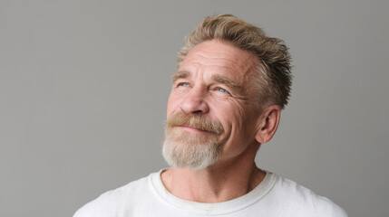 Obraz premium portrait of american homeless mans face radiating ultrabright emotions filled with life and optimism