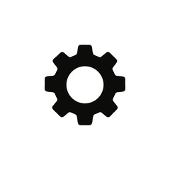 Silhouette of a Standard Cogwheel Symbolizing Industrial Machinery Settings and Mechanical Processes Essential for Engineering and Manufacturing Applications