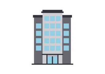 Simple Illustration of a Modern Office Building Facade.