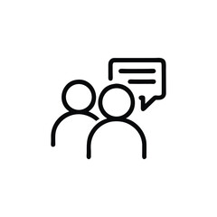 Two People Discussing Ideas in a Conversation Bubble An Illustration of Collaboration and Discussion in Communication