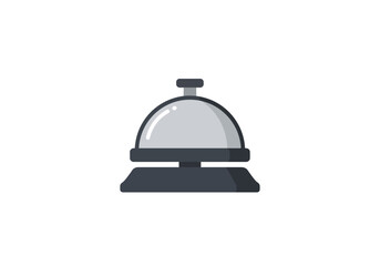 Simple Flat Design of a Hotel Service Bell Illustration.