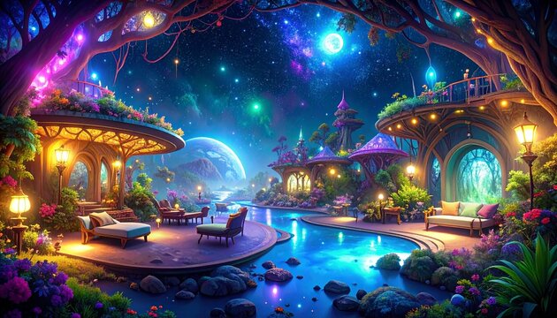 illustration of a beautiful dream house in the realm of imagination 17