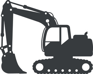 Excavator silhouette icon