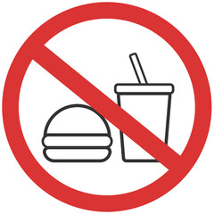 black outline no food sign