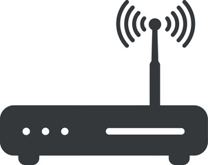 Wireless router icon internet connectivity