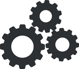 Interlocking gears symbol