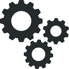 Interlocking gears symbol