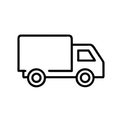 Delivery truck icon in minimalist style with a simple design  