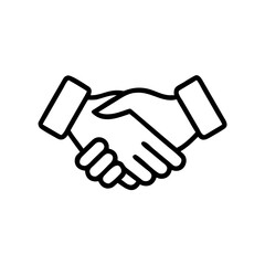 Naklejka premium Handshake illustration in minimalist style symbolizing agreement 