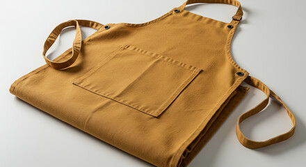 Mustard yellow apron studio shot
