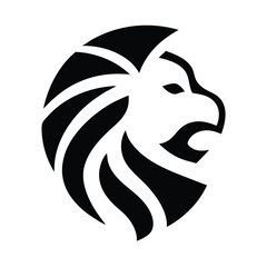 lion head logo vector art design.