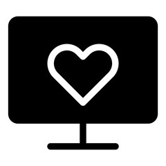 monitor love solid icon	
