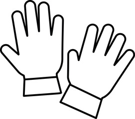 Hand drawn gloves icon