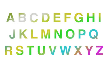 ABC Alphabet PNG Transparent Block Style Education Graphic