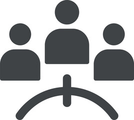 Teamwork hierarchy icon