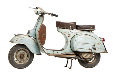 old scooter isolated on background white