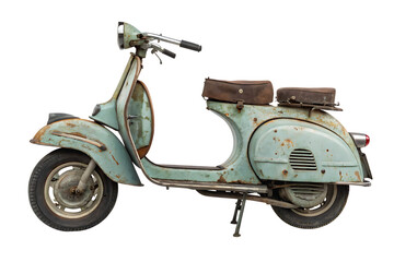 old scooter isolated on background white