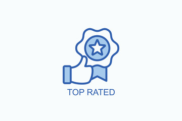 Top Rated Icon Or Logo Isolated Vector Illustration
