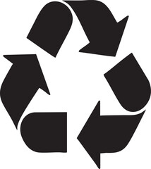 recycle icon on white
