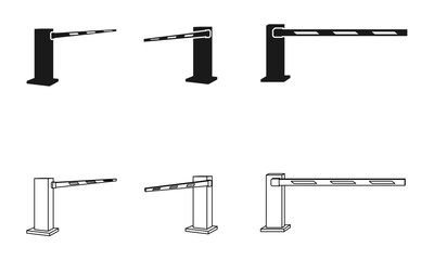 parking barrier icon set vector illustration isolated on white background. © Zhee-Graphic