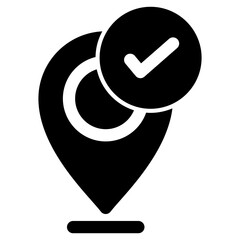 Pin location solid Icon	
