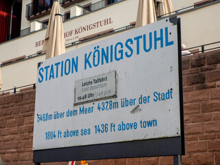 konigstuhl heidelberg historic sign detail