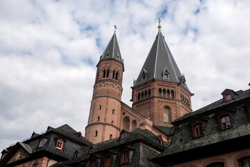 Fototapeta premium mainz cathedral historic church detail