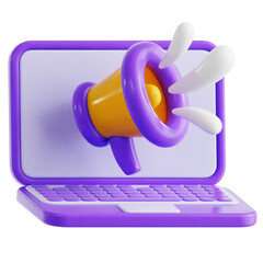 Online Marketing 3D Ilustration