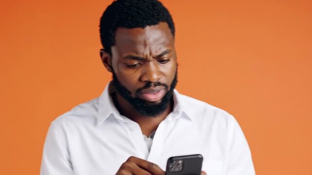 Man looking at a phone